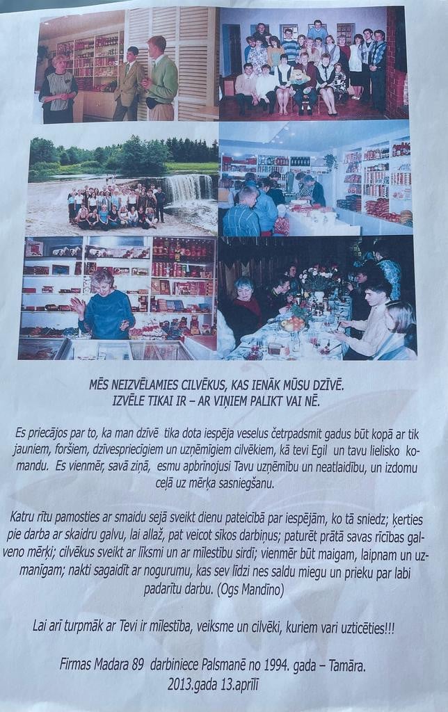 Firmas Madara 89 darbiniece Palsmanē no 1994.gada - Tamāra.